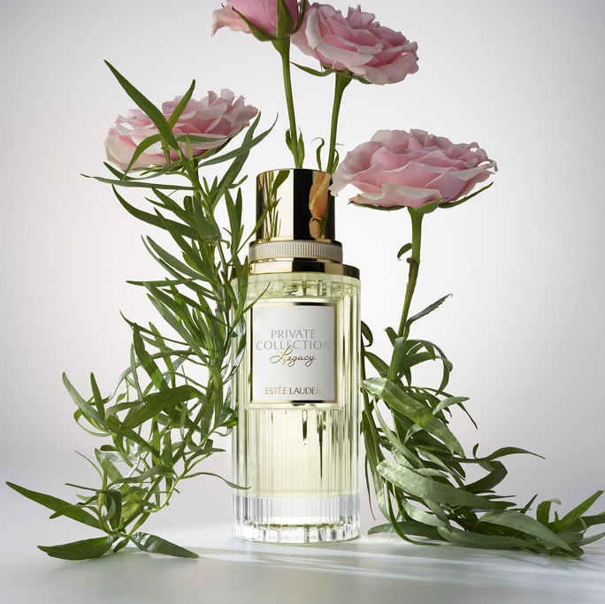 New Private Collection legacy fragrance with notes pictured arround the bottle