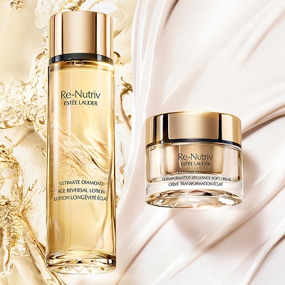 photo of estee lauder re-nutriv luxury skincare products
